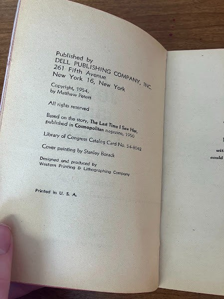 Vtg Paperback - THE JOYS SHE CHOSE - MATTHEW PETERS