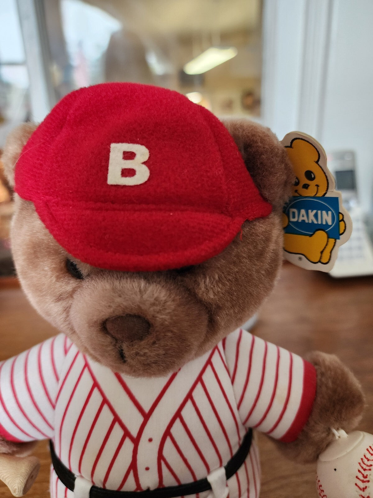 VTG 1986 Slugger Bear Dakin Baseball Player 8" Plush Animal Toy VWT