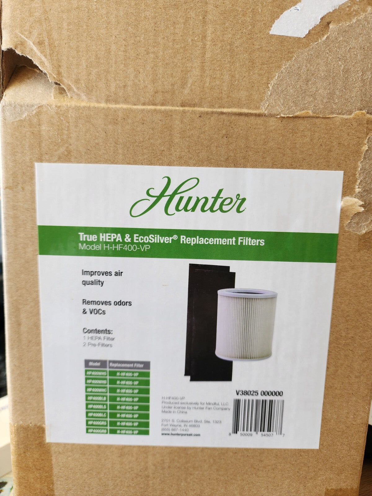 Hunter HEPA + EcoSilver Prefilter Pack for Medium Digital Tower Air Purifier