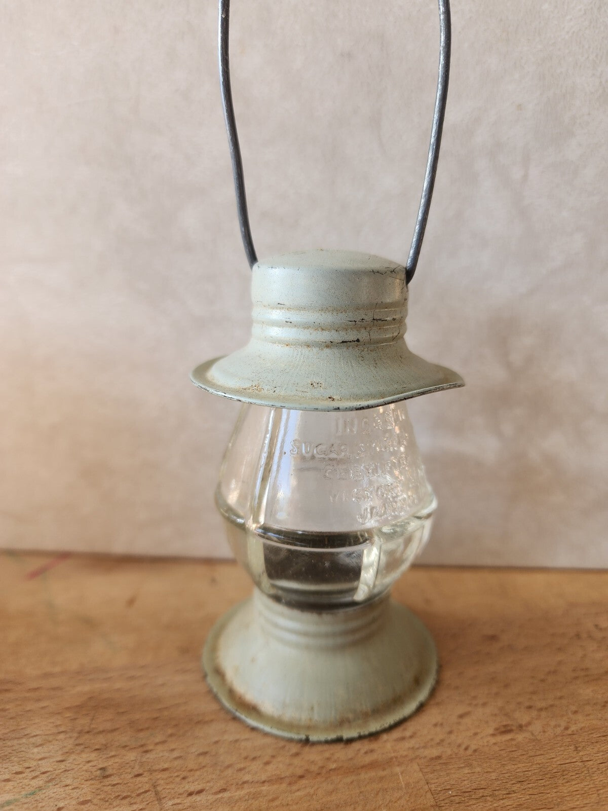Light Green Avor Lantern Candy Container - Vintage