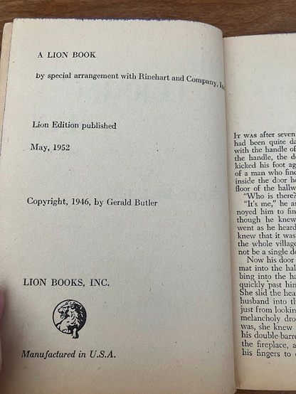 Vtg Paperback - THE LURKING MAN by Gerald Butler
