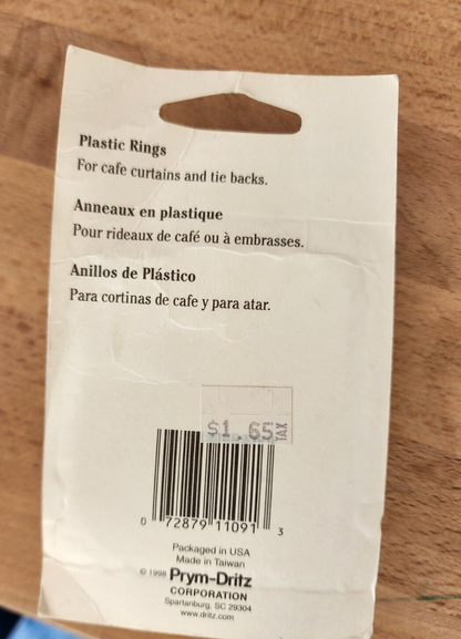 Dritz Plastic Rings 3/4" 14/Pkg-White, 713-34