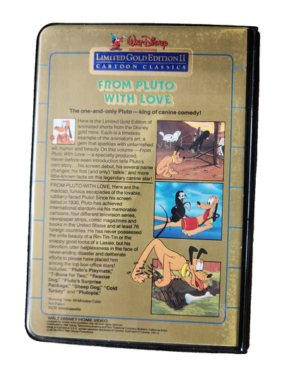 Walt Disney Video BETA From Pluto With Love Gold Edition II