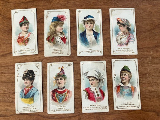 DUKE'S CIGARETTES: PORTRAITS OF ACTORS & ACTRESSES - Lot of 8