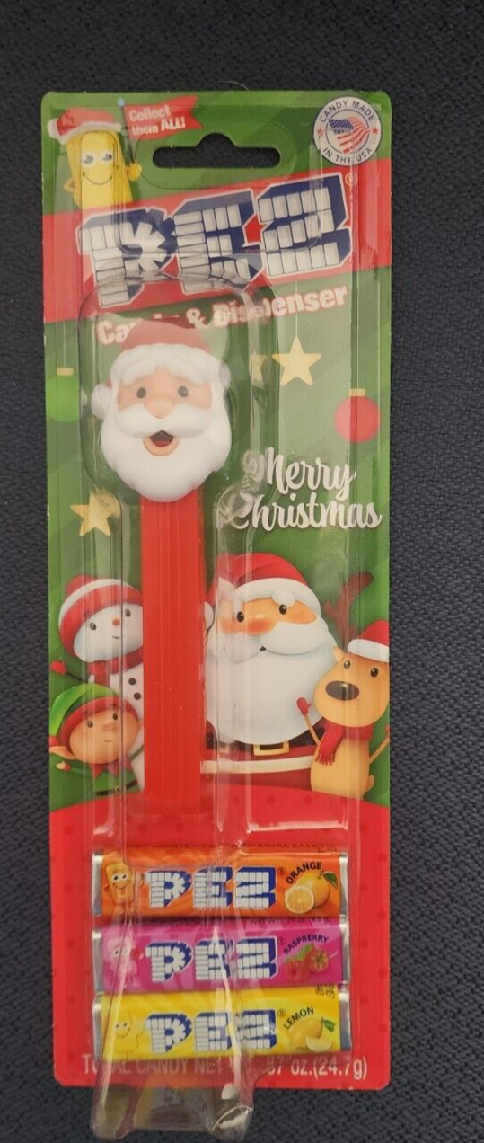 Pez Dispenser Merry Christmas Santa Clause w/ Candy Made in USA - Sealed New!