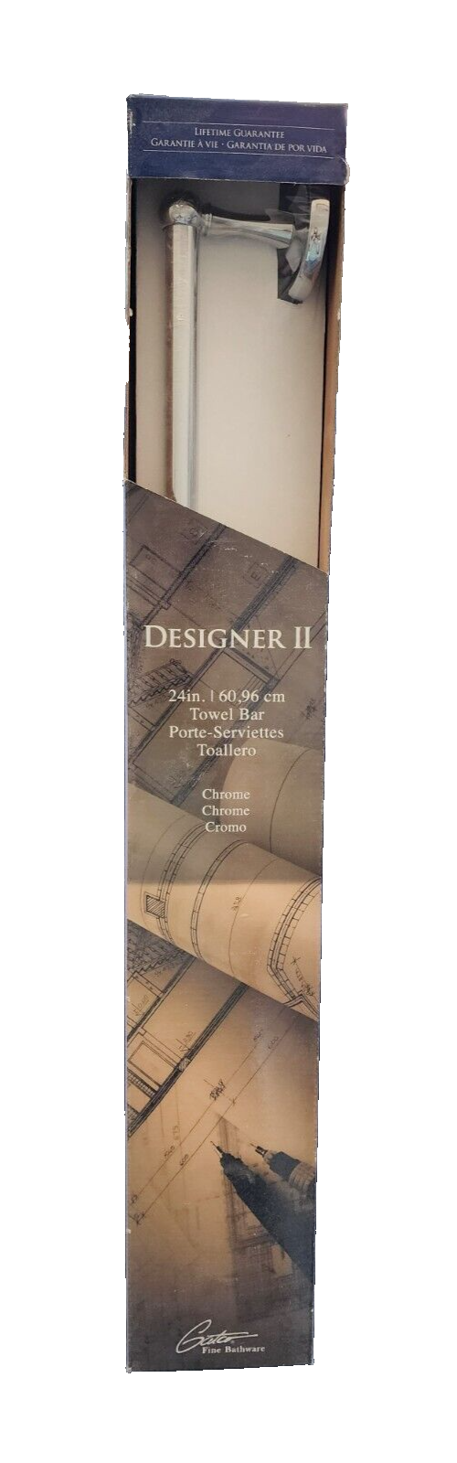 Gatco 5070 Chrome Designer Ii 24" Towel Bar