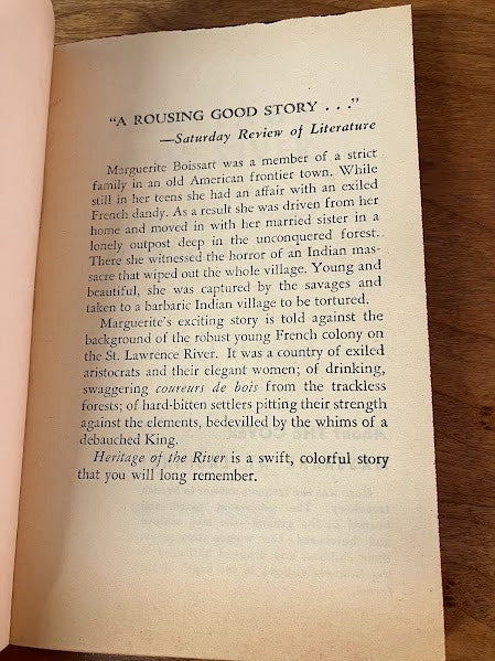 Bantam Book - Heritage Of The River by Muriel Elwood