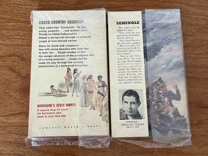Theodore Pratt Books - Lot of 2 - "Handsome's Seven Women" & "Seminole"