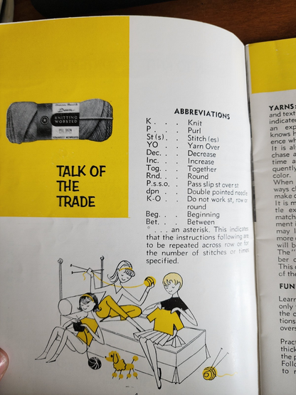 Vtg Begin To Knit:  American Thread Co Star Book #201 Booklet