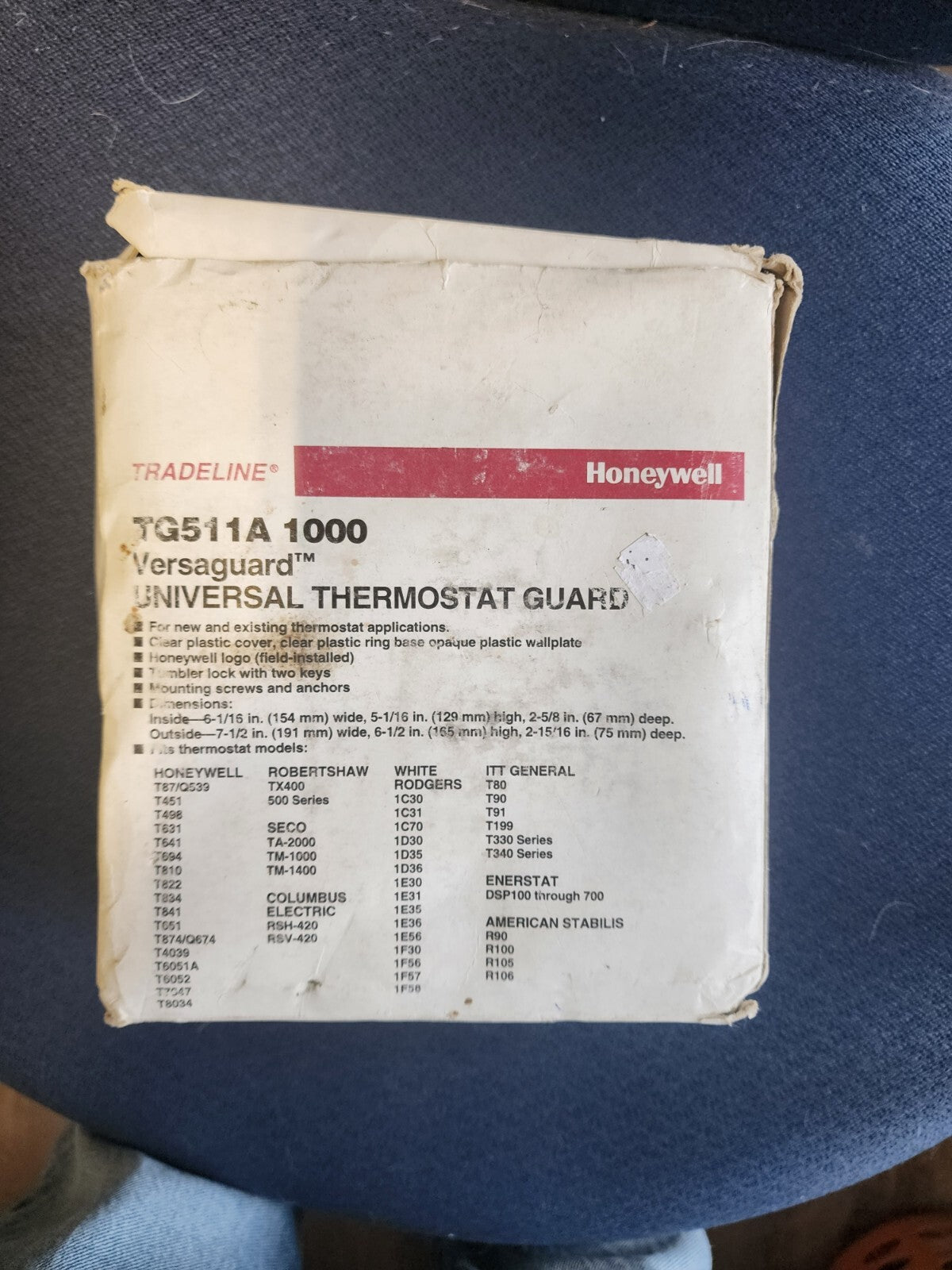 New w/ box Honeywell TG511A 1000 Versaguard Universal Thermostat Guard