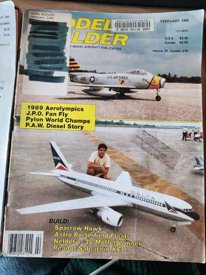 MODEL BUILDER Magazine 1990 Jan-March Aircraft Modeling (Lot of 3)