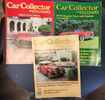 Lot of 3 CAR COLLECTOR AND CAR CLASSICS, Jan, June, Sept 1983