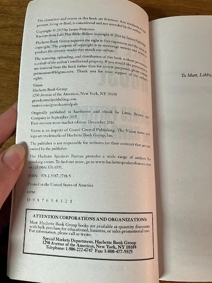 James Patterson Novel Mixed Bundle - lot of 3