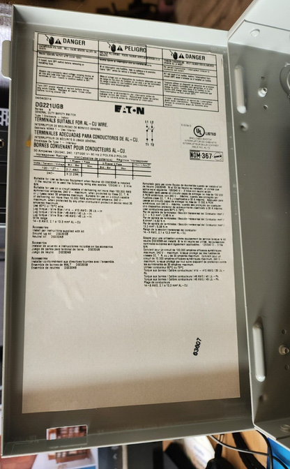 EATON 30A 240 GENERAL DUTY SAFETY SWITCH - USED