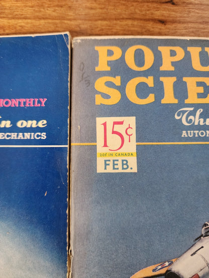 Lot of 3 Vintage Popular Mechanics Magazines 1941