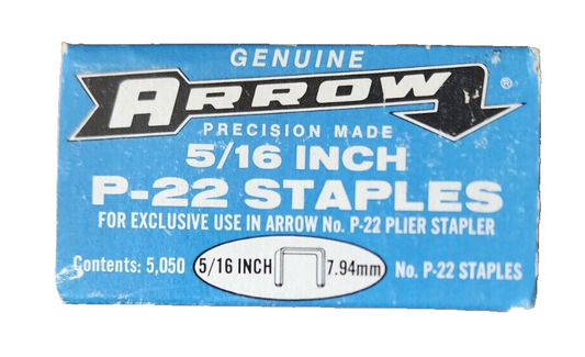 Vintage- Genuine Arrow 5/16 P-22 Staples