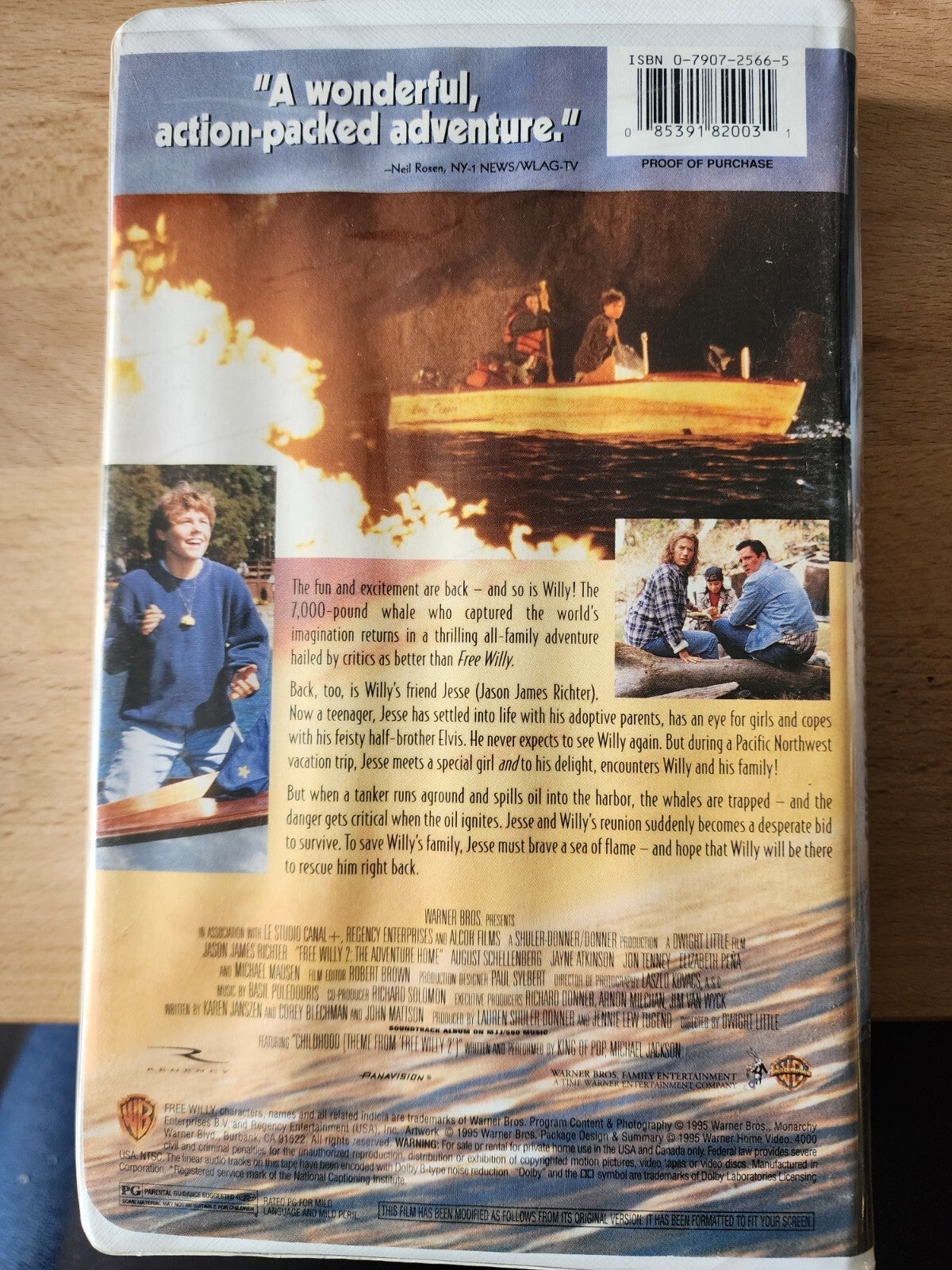 Free Willy 2 Adventure Home VHS Video Tape VTG