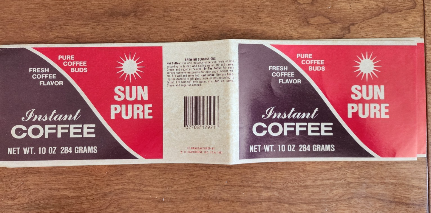 Lot of 3 instant Coffee Sticker Prop