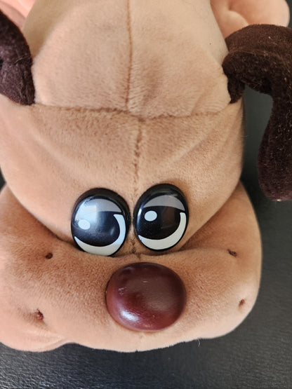 Pound Puppies Dog Plush Stuffed Animal With Name Tag Tan Brown Spot 17” Hasbro