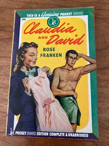 Vtg Pocket Book - CLAUDIA and DAVID by Rose Franken