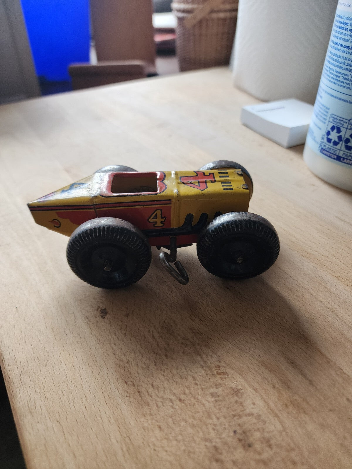 Vtg Marx Tin Litho Wind-Up Boat Tail Midget Racer Race Car #4