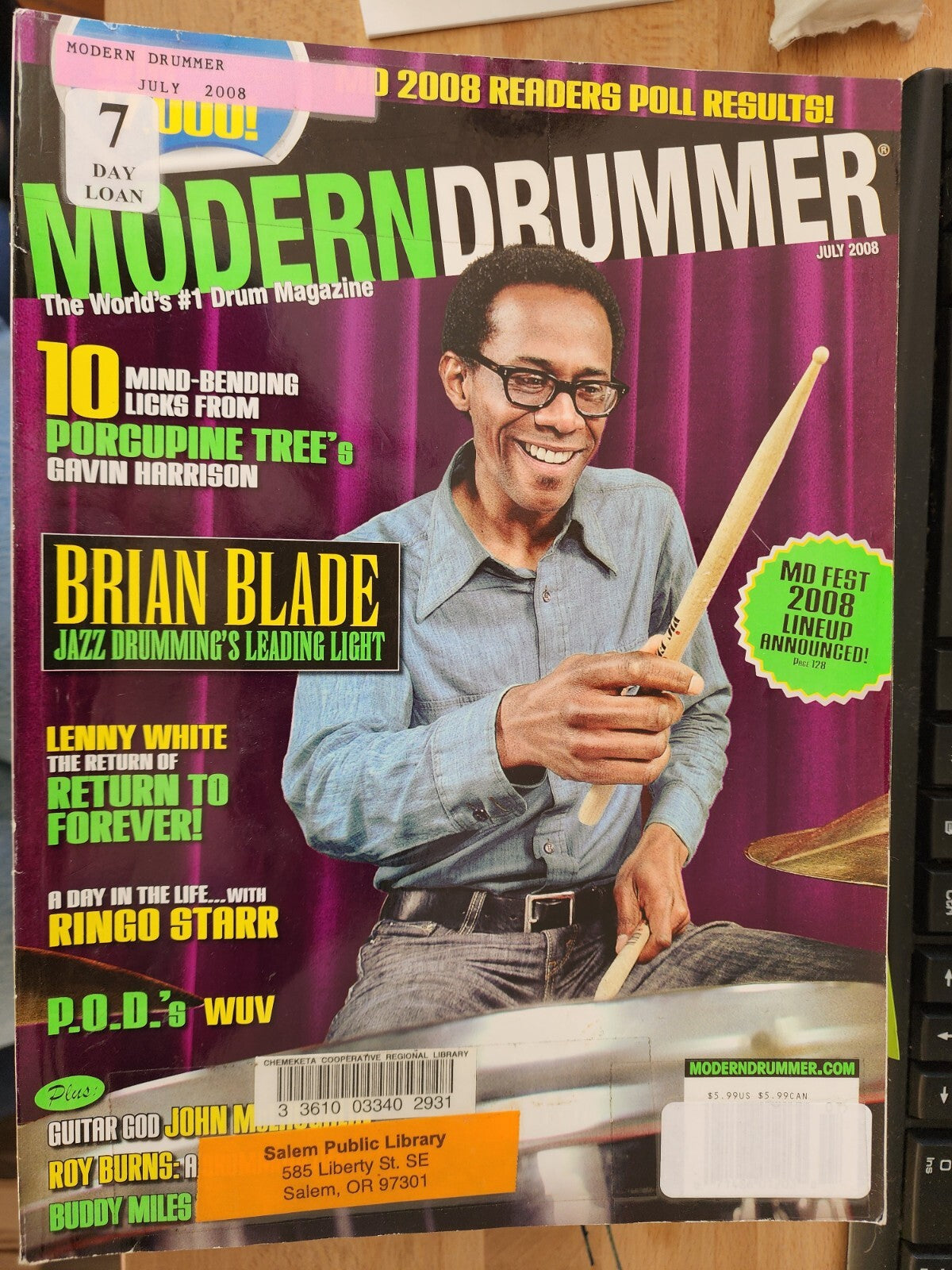 Modern Drummer Magazine Lot Of 12, Jan-Dec 2008 Drumming Magazines