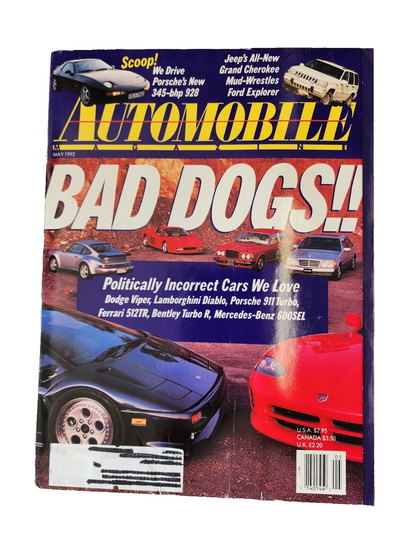 Automobile Magazine May 1992 - Bad Dogs! M194