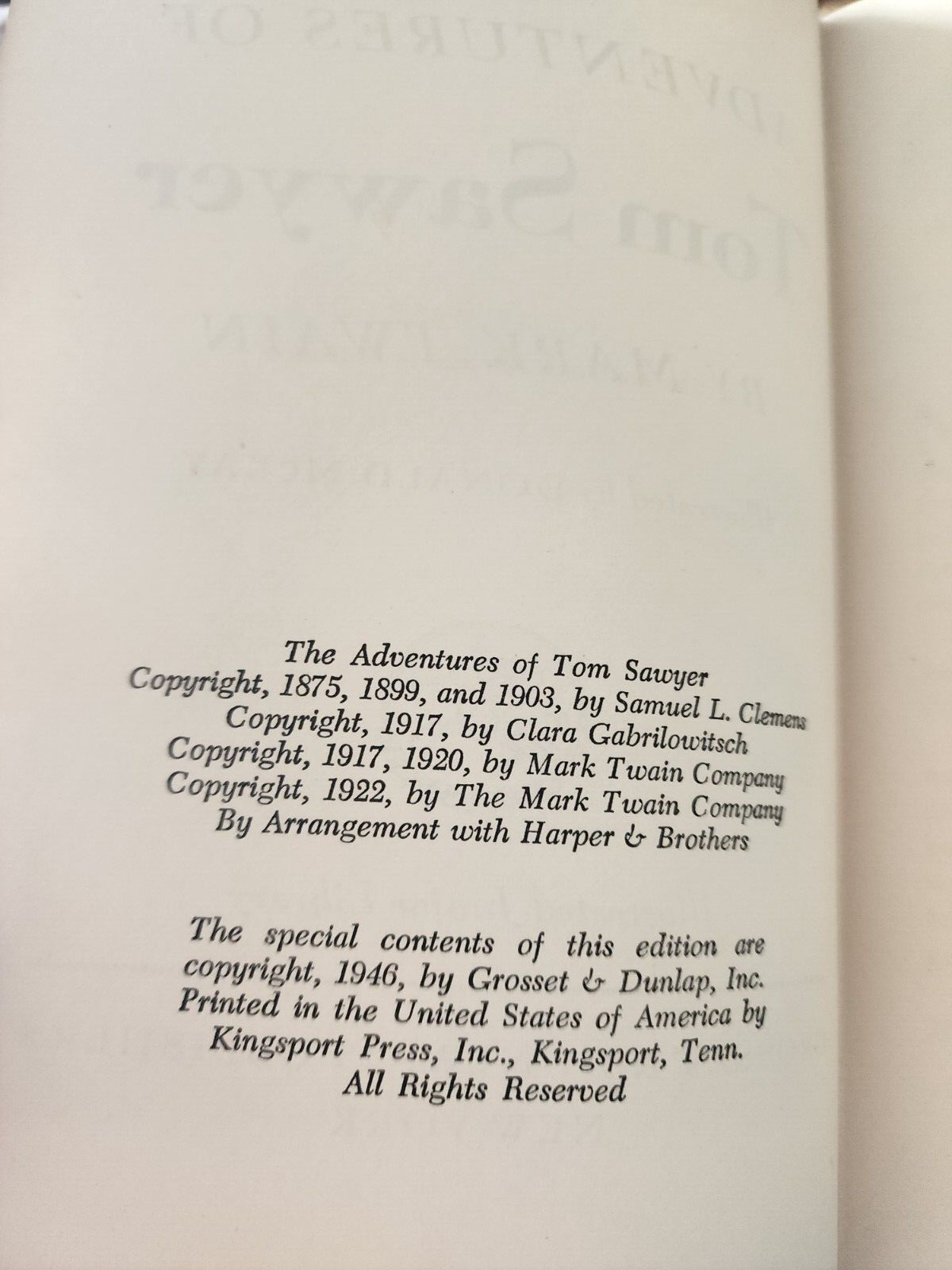 The Adventures Of Tom Sawyer Mark Twain Illustrated Junior Library 1948