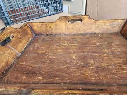 17' x 23"' Rustic wooden tray with handles