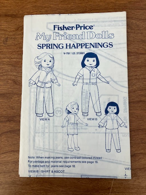 Vintage Lot/Set of 4 Fisher Price My Friend Doll Patterns