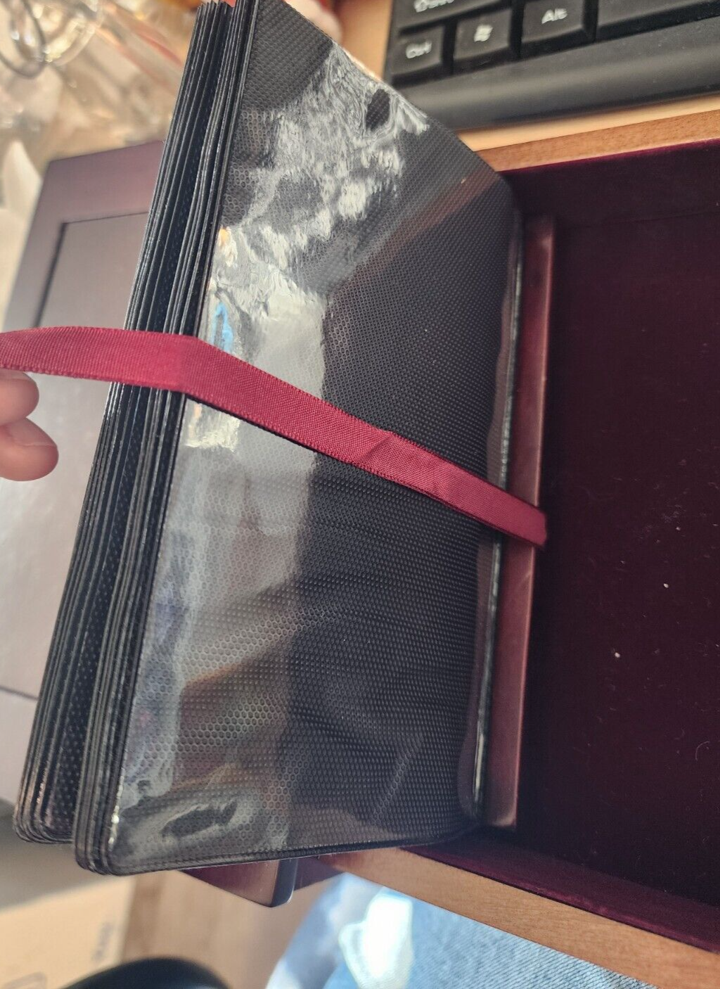 Home Decor Vtg Library Box Wood Book Album 8x6 inch