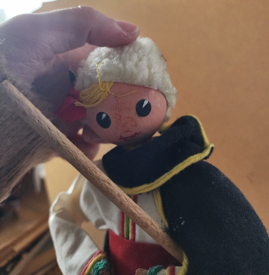 Vintage Doll Bulgaria Male Hand painted 11" Traditional Costume Souvenir