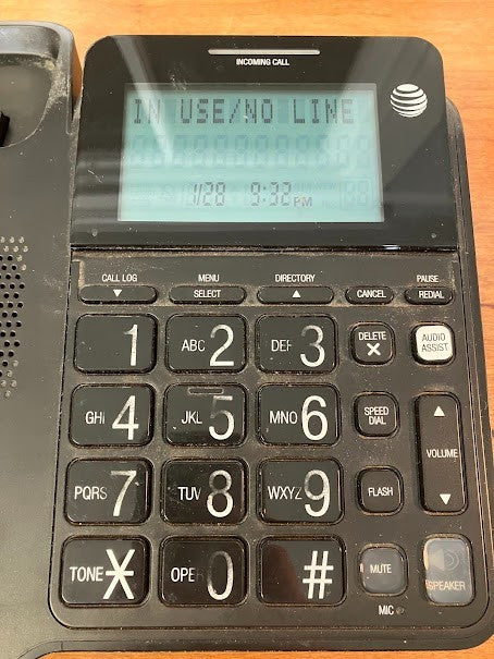 Landline - Corded Black Phone - Working