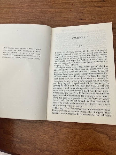 Vtg Pocket Book - CLUNY BROWN by Margery Sharp