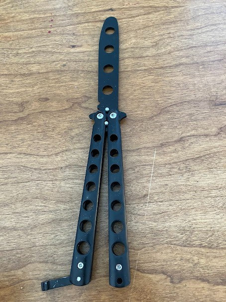 Butterfly Trainer Training Dull Knife Tool Black Metal Practice