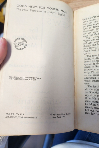 Vtg Good News for Modern Man, New Testament : The New Testament