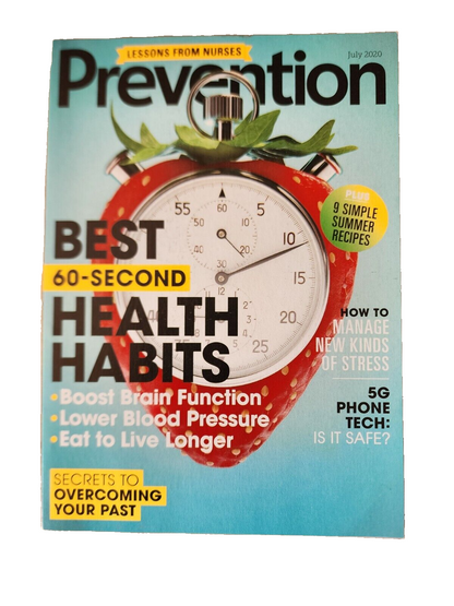Prevention July 2020 Magazine Book- Best 60-Second Health Habits Issue
