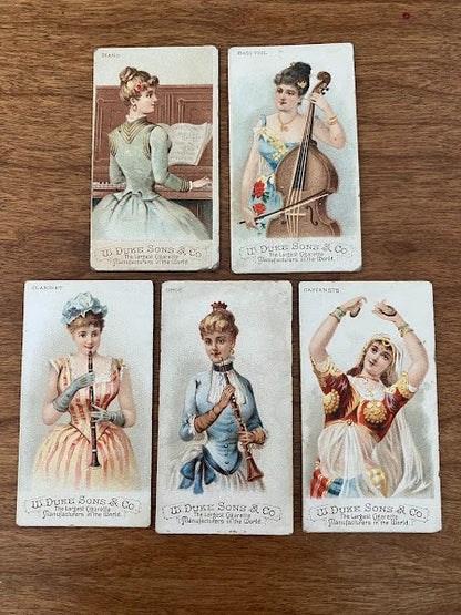 Duke Sons & Co. Cigarettes MUSICAL INSTRUMENTS - lot of 5