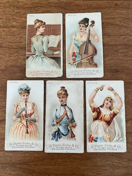 Duke Sons & Co. Cigarettes MUSICAL INSTRUMENTS - lot of 5