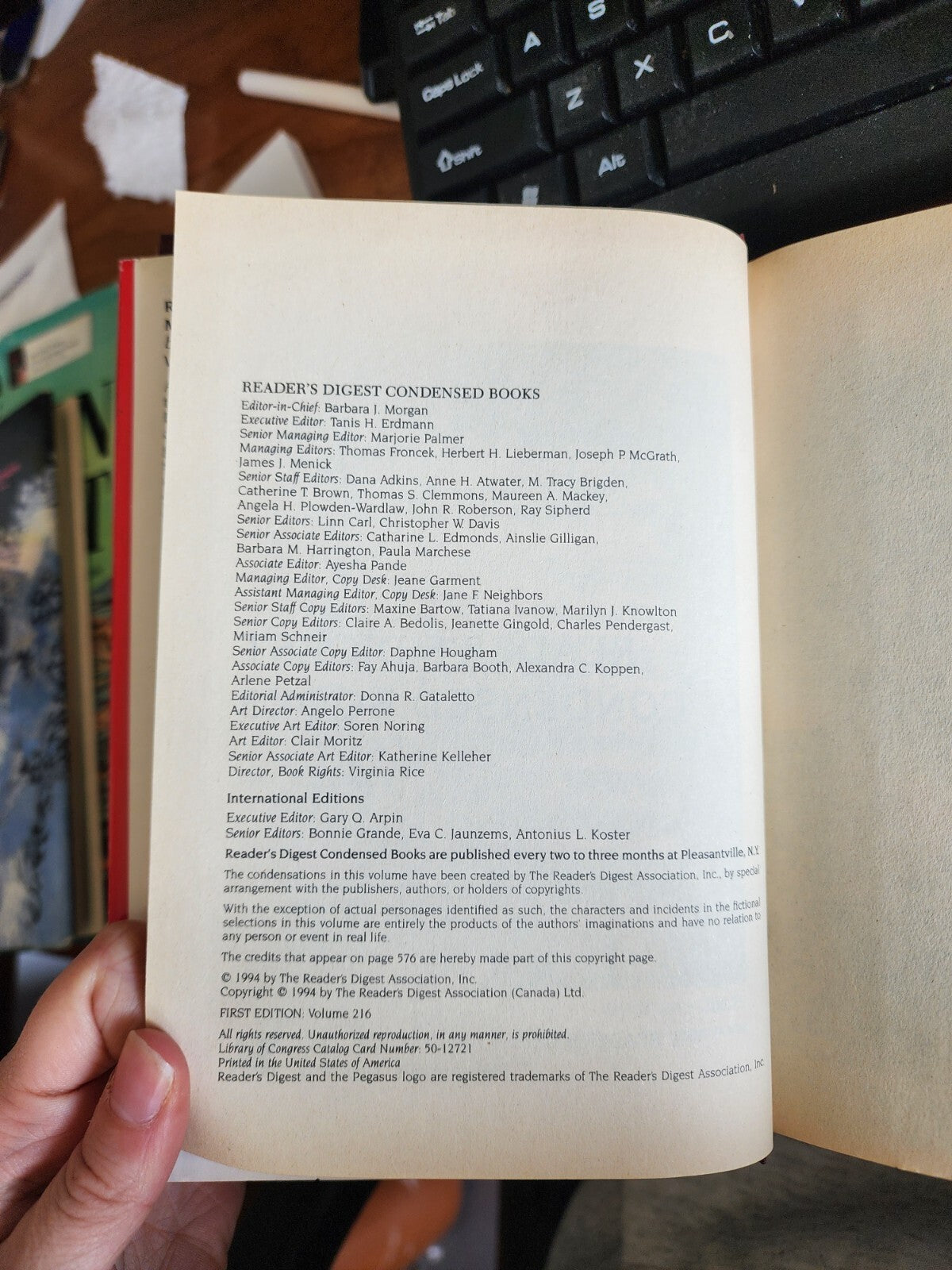 Readers Digest Condensed Books Volume 6, 1994 Hardcover