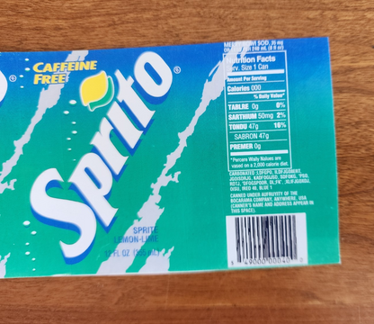 12 Fl Oz Sprito Soda Sticker Prop