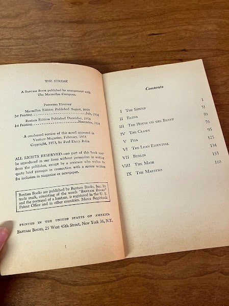 Bantam Book - The Streak by Paul Darcy Boles