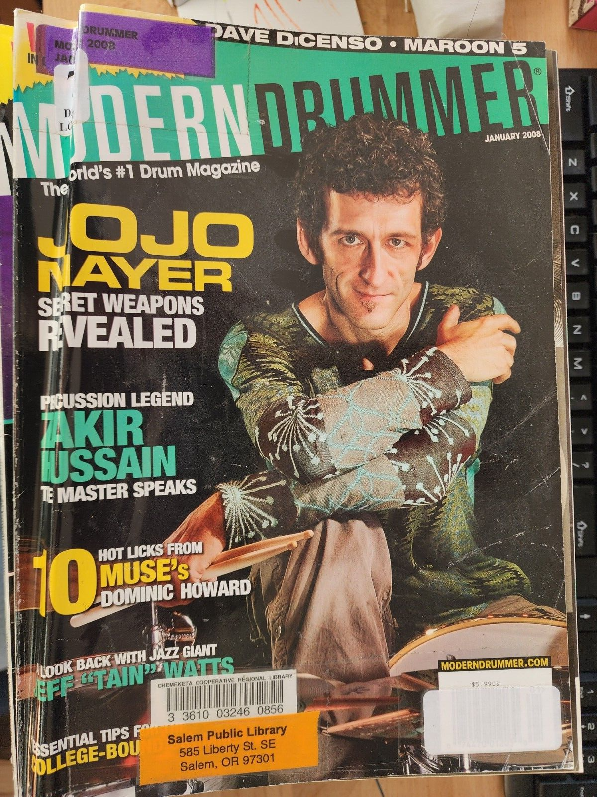 Modern Drummer Magazine Lot Of 12, Jan-Dec 2008 Drumming Magazines