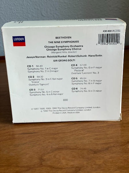CD - Beethoven The Nine Symphonies - Chicago Symphony Orchestra Sir George Solti