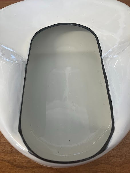White Bedpan - Vintage Enamelware