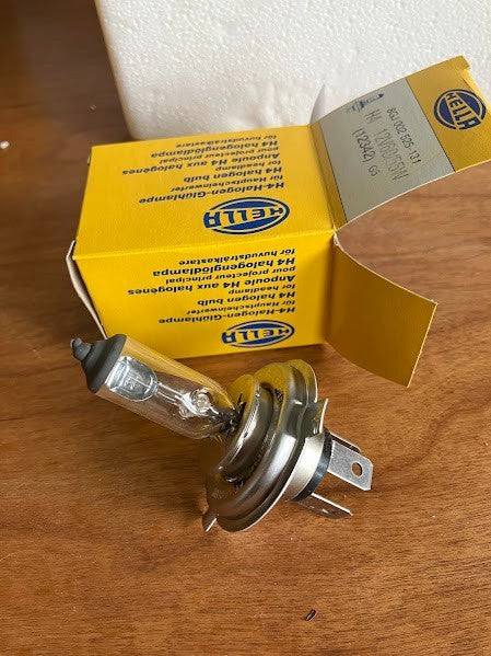 1970's Vintage Hella 5 3/4 H4 Halogen Hi/Low Beam Lights