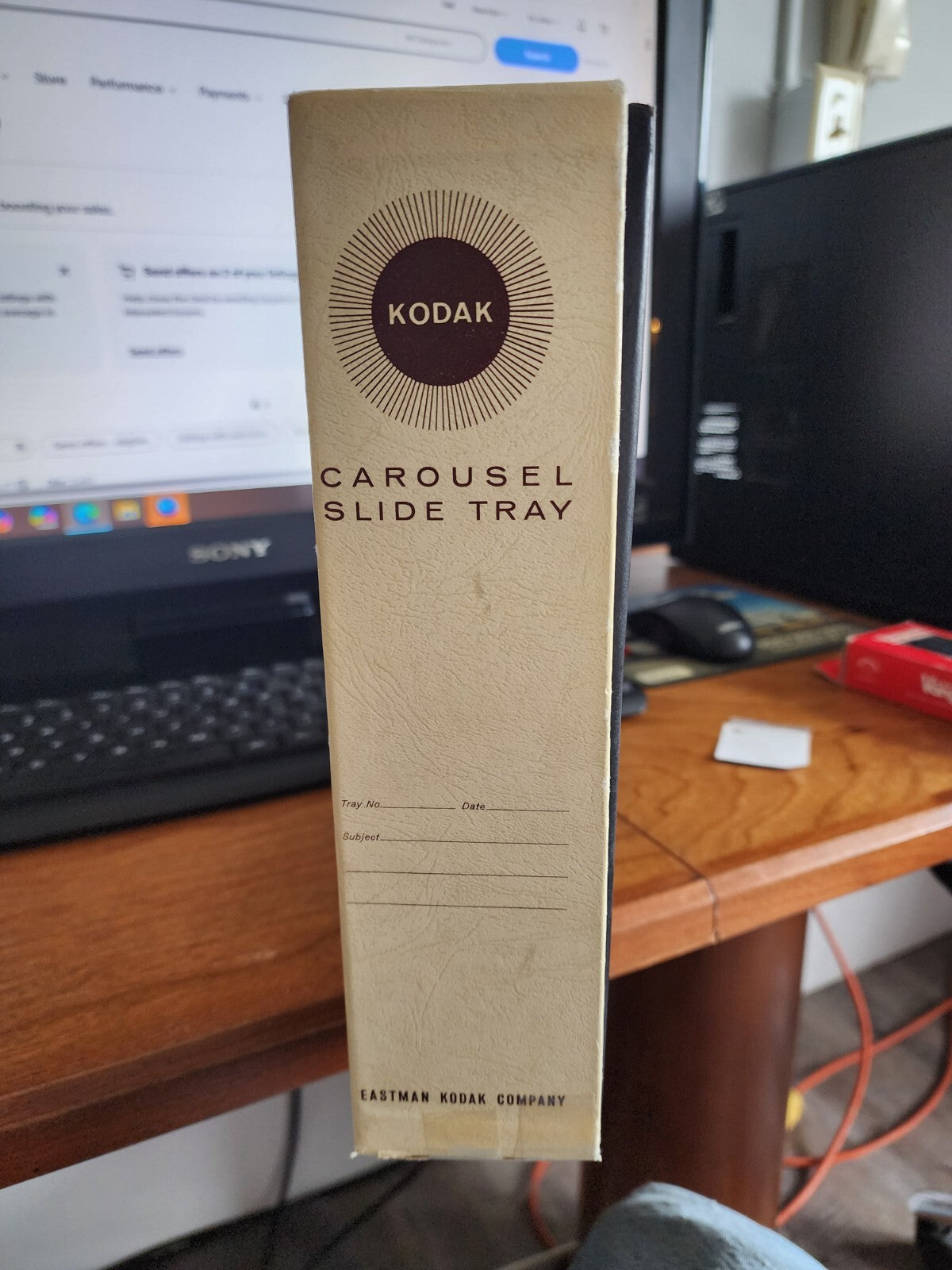Lot fo 2 Kodak Carousel 80 Slide Trays w/Boxes