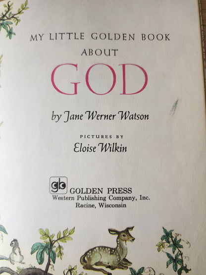 My Little Golden Book About God - Hardcover By Watson, Jane Werner - GOOD