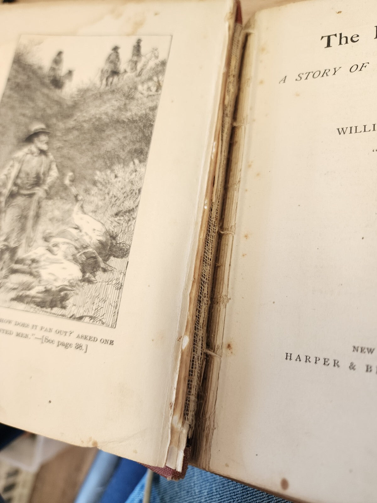 VTG THE RED MUSTANG WO STODDARD HARDCOVER 1890