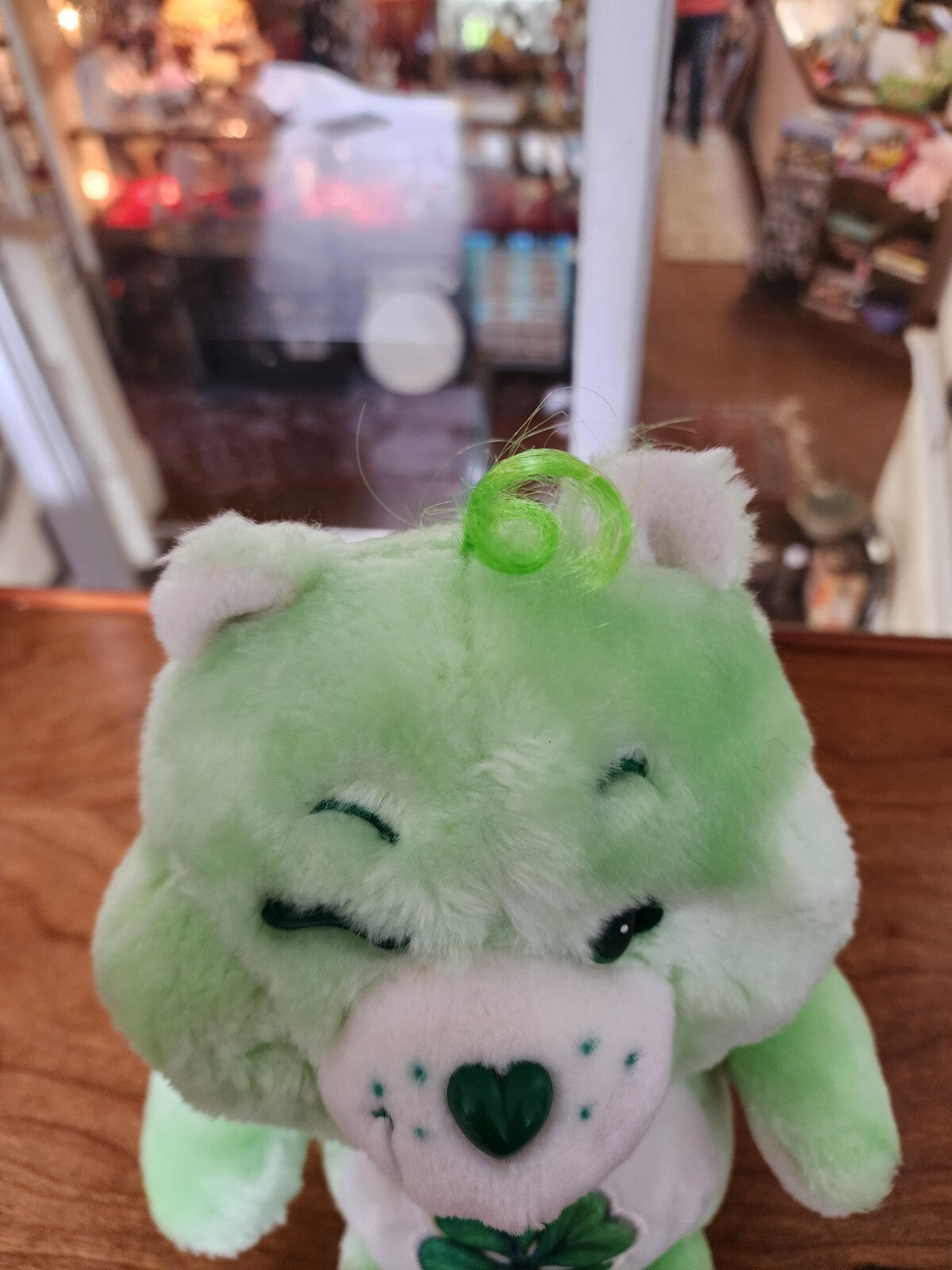 Vtg Care Bear 1980’s Light Green Good Luck Shamrock 13”